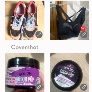 PUMA Tank Bra XXL+New Suede👟woman 9.5-10+💜👩‍🎤 Temporary Schwarzkopf got2b